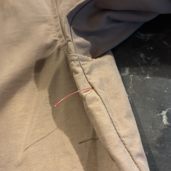 French Connection Tan Trench Coat with Wrap Front and Lapel Collar - Picture 11 of 11